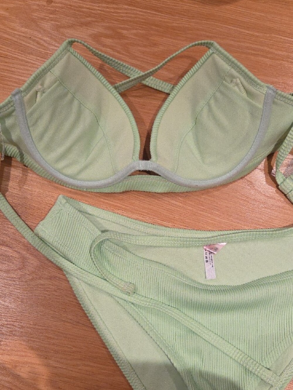 Ardene Light Green Ribbed Bikini Set - Picture 3 of 4